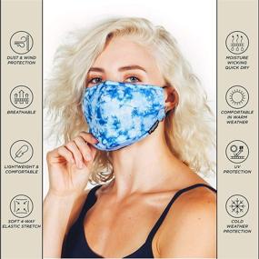 img 1 attached to FYDELITY Tie Dye Blue Face Mask: Breathable, Adjustable, Comfortable, and Reusable Fabric