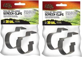 img 1 attached to 🦎 Zilla Reptile Terrarium Covers - Non-Locking Screen Clips (4 Pack) for 30G+