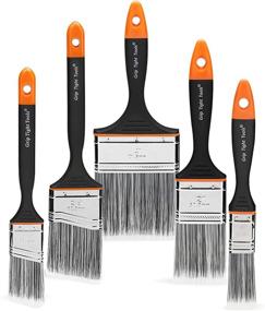 img 1 attached to 🖌️ Grip Tight Tools Professional Orange Plus Soft Grip Paint Brush, 1.5-Inch (Black/White) for Enhanced SEO