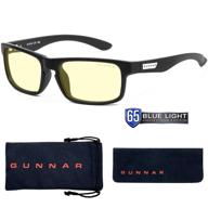 👓 enhance your gaming experience with gunnar computer glasses - enigma, onyx, amber tint - blocks 65% blue light logo