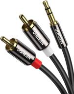 🔌 ugreen 3.5mm to 2rca male cable audio adapter rca auxiliary hi-fi sound shielded stereo flexible rca y splitter cable cord metal shell - compatible with smartphone, speakers, tablet, hdtv, mp3 player - 6ft logo