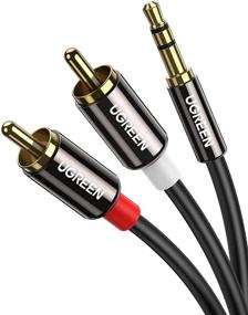 img 4 attached to 🔌 UGREEN 3.5mm to 2RCA Male Cable Audio Adapter RCA Auxiliary Hi-Fi Sound Shielded Stereo Flexible RCA Y Splitter Cable Cord Metal Shell - Compatible with Smartphone, Speakers, Tablet, HDTV, MP3 Player - 6FT