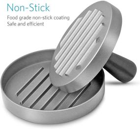 img 3 attached to 🍔 Asdirne Hamburger Press Patty Maker - Food Grade Aluminum Burger Press with ABS Handle, Non-Stick & Easy to Clean - 4.6'' Diameter, 0.7'' Depth + 50 Wax Patty Papers