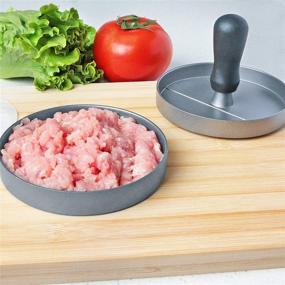 img 1 attached to 🍔 Asdirne Hamburger Press Patty Maker - Food Grade Aluminum Burger Press with ABS Handle, Non-Stick & Easy to Clean - 4.6'' Diameter, 0.7'' Depth + 50 Wax Patty Papers