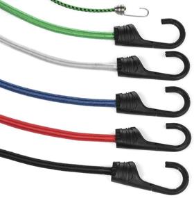 img 2 attached to 🔗 Super Smithee Heavy Duty Bungee Cords with Hooks - 27 Piece Securing Straps for Luggage with Durable Metal Clip Fasteners and Robust Tie Down Fiber