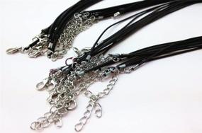 img 3 attached to Yueton Pack of 20 Black and Brown Imitation Leather Necklaces Cords with Lobster Clasp – Ideal for DIY Jewelry Making Projects