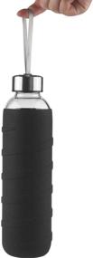 img 2 attached to 🥤 Ferexer Silicone Sleeve Sports Glass Water Bottle - 16 oz / 32 oz