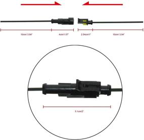 img 3 attached to MUYI 5 наборов водонепроницаемых электрических разъемов 18AWG: окончательное решение для надежного соединения 1,5 мм серии терминалов и резинового уплотнителя с проводами длиной 10 см Weatherpack Connectors (1 контакт)