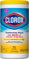 🍋 clorox disinfecting wipes - crisp lemon, 75 count (packaging variations) logo