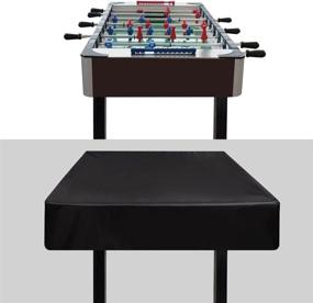 img 2 attached to NKTM Waterproof Foosball Table Cover - 56L x 52W x 15H - Black Soccer Table Protector