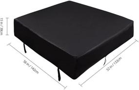 img 1 attached to NKTM Waterproof Foosball Table Cover - 56L x 52W x 15H - Black Soccer Table Protector