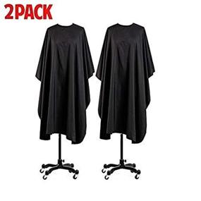 img 1 attached to 💇 Baudelun Professional Hair Salon Nylon Cape Black (Pack of 2) - Snap Closure, 62" x 50