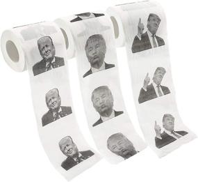 img 2 attached to 🤣 Donald Trump Funny Toilet Paper Gag Gift - Set of 3 Rolls by Fairly Odd Novelties