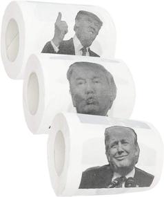 img 4 attached to 🤣 Donald Trump Funny Toilet Paper Gag Gift - Set of 3 Rolls by Fairly Odd Novelties