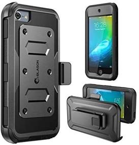 img 3 attached to 📱 i-Blason Armorbox Case for iPod Touch 5th/6th/7th Gen, Full Body with Built-in Screen Protector, Black