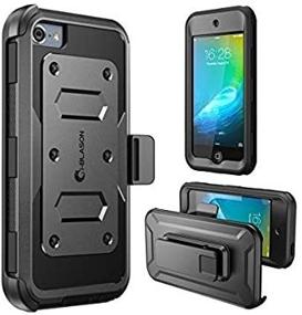 img 1 attached to 📱 i-Blason Armorbox Case for iPod Touch 5th/6th/7th Gen, Full Body with Built-in Screen Protector, Black