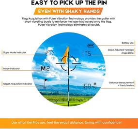 img 1 attached to 🏌️ Enhance Your Golf Game with PEAKPULSE KB600AG Golf Rangefinder: Slope Compensation, Flag Acquisition, Pulse Vibration, & Fast Focus System