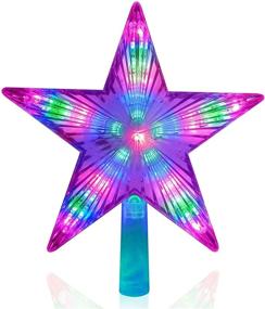 img 4 attached to 🎄 Vibrant Christmas Tree Topper: Budiwati Multicolor LED Light Show for Indoor/Outdoor Decor