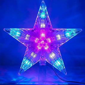img 3 attached to 🎄 Vibrant Christmas Tree Topper: Budiwati Multicolor LED Light Show for Indoor/Outdoor Decor