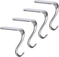 doyolla christmas stocking holders: set of 4 silver metal hooks for xmas fireplace hanger, holiday mantel garland, and stockings логотип