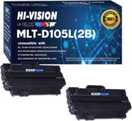 💡 hi-vision hi-yields compatible mlt-d105l toner cartridge replacement for samsung 105l: works with scx-4623f, scx-4623fn, scx-4623fw, ml-2525, ml-2525w, ml-1910, ml-1915, ml-2540 printer - 2xblack logo