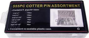 img 1 attached to 🔩 HFS 555-Piece Cotter Pin Assortment: Comprehensive and Versatile Cotter Pin Kit for All Your Fastening Needs