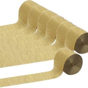 img 2 attached to Coceca 6 Rolls 492ft Gold Crepe Paper Streamers: Perfect Party Decor for Birthdays, Weddings & Festivals!
