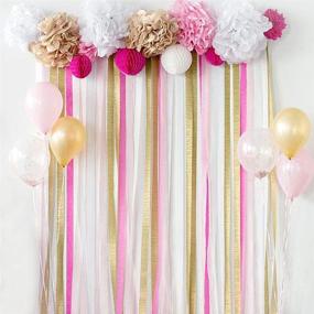 img 1 attached to Coceca 6 Rolls 492ft Gold Crepe Paper Streamers: Perfect Party Decor for Birthdays, Weddings & Festivals!