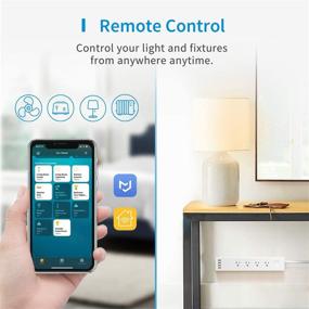 img 1 attached to Умная сетевая полоса meross для Apple HomeKit, Siri, Alexa, Google Home, SmartThings | WiFi 🔌 Сетевой фильтр с защитой от перенапряжения: 4 розетки переменного тока, 4 порта USB, 6 футовый удлинительный шнур | Голосовое и дистанционное управление