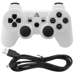 img 1 attached to 🎮 Enhanced Gaming Experience with Rechargeable Bluetooth Controller for PS3 - White