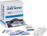 👓 noble pre-moistened lens wipes (150 pack) - conveniently individually wrapped - ideal for cleaning eyeglasses, cell phones, camera lenses, screens, keyboards & delicate surfaces logo