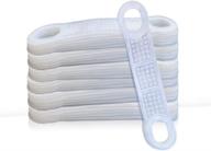 💯 100-pack of clear non-slip rubber clothes hanger grips - clothing hanger strips by bluecell логотип