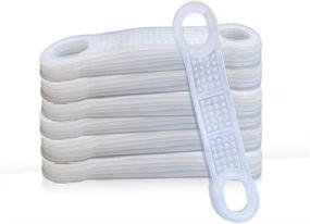 img 4 attached to 💯 100-Pack of Clear Non-Slip Rubber Clothes Hanger Grips - Clothing Hanger Strips by BLUECELL