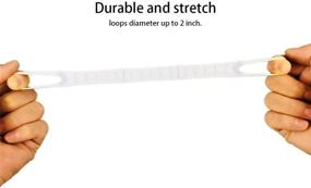 img 2 attached to 💯 100-Pack of Clear Non-Slip Rubber Clothes Hanger Grips - Clothing Hanger Strips by BLUECELL