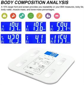 img 1 attached to Triomph Body Fat Scale: Advanced Digital Bathroom Scale for Body Composition Analysis, BMI Tracking, and Fat Loss Monitoring up to 400 lbs