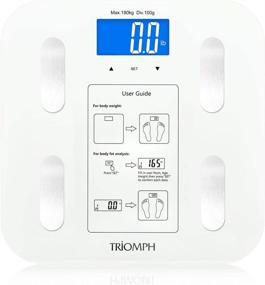 img 4 attached to Triomph Body Fat Scale: Advanced Digital Bathroom Scale for Body Composition Analysis, BMI Tracking, and Fat Loss Monitoring up to 400 lbs