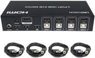 🔌 linovision 4 port hdmi kvm switch with usb2.0 hub - control 4 pc/computer/dvr/nvr/ps3/ps4 using one set of hdmi monitor, keyboard, and mouse logo
