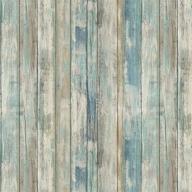 🌿 rustic distressed wood peel and stick wallpaper | 17.71" x 236.2" | self-adhesive removable wall paper | wood plank covering decor | vintage wood panel | wooden grain vinyl film roll logo