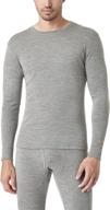 🧥 lapasa men's merino wool thermal underwear crew neck top - lightweight & midweight base layer undershirt (m29, m67) logo