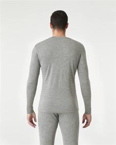 img 3 attached to 🧥 LAPASA Men's Merino Wool Thermal Underwear Crew Neck Top - Lightweight & Midweight Base Layer Undershirt (M29, M67)