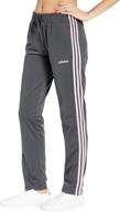 👖 adidas women's open hem tricot pants with essentials 3-stripes логотип