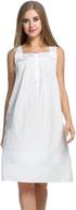 hotouch womens cotton sleeveless nightgown logo