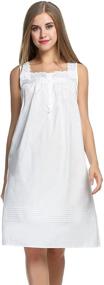 img 4 attached to Hotouch Womens Cotton Sleeveless Nightgown