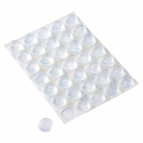 img 2 attached to 🔘 Clear Self-Adhesive Rubber Bumper Pads - Amazon Basics (Pack of 300)