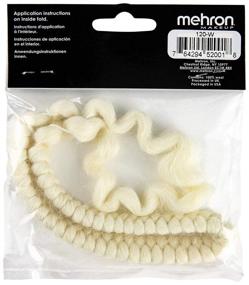 img 1 attached to 💇 Mehron Makeup Crepe Hair 12-inch Braid (White) - Perfect for Authentic Costumes and Special Effects