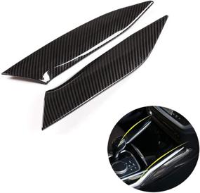 img 4 attached to 🚘 Eiseng Car Carbon Fiber Central Control Gear Box Side Cover Panel Frame Trim Decoration for BMW 3 Series G20 330i M340i 2019 2020 2021: Enhance Your BMW's Interior with Stylish Accessories!