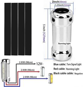 img 1 attached to Silver OPL5 Motorcycle Highway Bar Lights: Switchback LED Turn Signal Driving Lights for Harley Davidson 1-1/4 inch Crash Bar, Touring, & Bikes