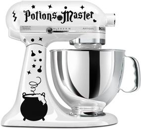 img 1 attached to 🔮 Potions Master Cauldron Black Vinyl Decal Set Ideal for Stand Mixers (Mixer Not Included)