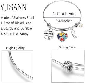 img 3 attached to 🧩 WSNANG Ювелирные изделия для поддержки осведомленности об аутизме - Подарки в виде сердечных подвесок для тети/дочери/матери/бабушки с аутизмом - Идеальный подарок для тети или бабушки с аутизмом