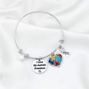 img 2 attached to 🧩 WSNANG Autism Awareness Jewelry - Heart Charm Support Gifts for Autism Aunt/Daughter/Mother/Grandmother - Perfect Autism Aunt Grandma Gift